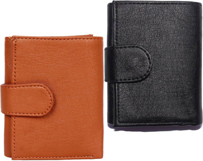 

Peacock Mundkar Men Tan, Black Artificial Leather Wallet(6 Card Slots), Black;tan