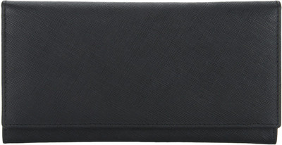 

Hide & Hues Women Black Genuine Leather Wallet(6 Card Slots)
