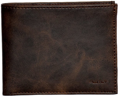 

Platly Men Brown Genuine Leather Wallet(6 Card Slots)