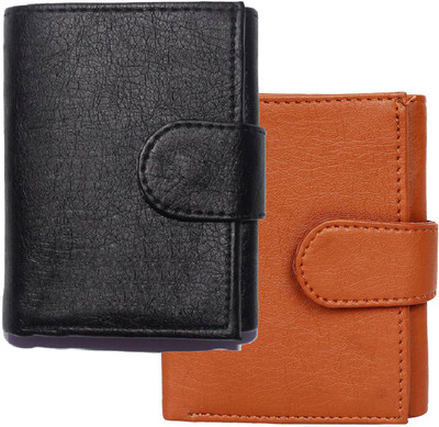 

Peacock Mundkar Men Tan, Black Artificial Leather Wallet(6 Card Slots), Black;tan