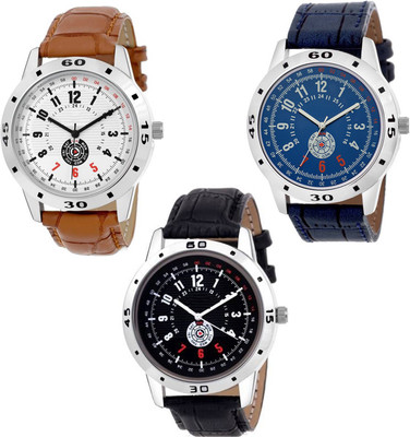 

BOBO BIRD Pack Of 3 Designer Leather Belt Combo Watch For Men & Women OD-43-44-45 Watch - For Boys & Girls