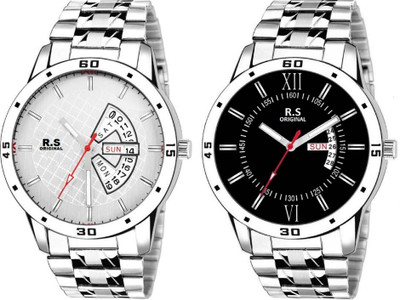 

R S Original RSO-4083 DAY AND DATE BLACK WATCH FOR MEN Watch - For Men