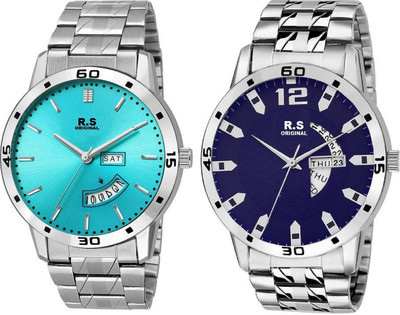 

R S Original RSO-4080 DAY AND DATE BLUE WATCH FOR MEN Watch - For Men