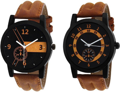 

Montres New Stylish Designer Dial Leather Strap Combo Pack Of 2 MW031 Boys Watch - For Boys