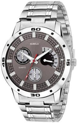 

NUBELA New Grey Dial Stylish And Attractive Designer Steel Belt Watch - For Men