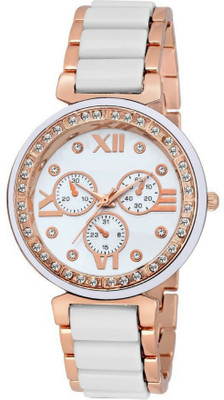 

Orayan Super Hot Diamond Studded White Dial Watch - For Women