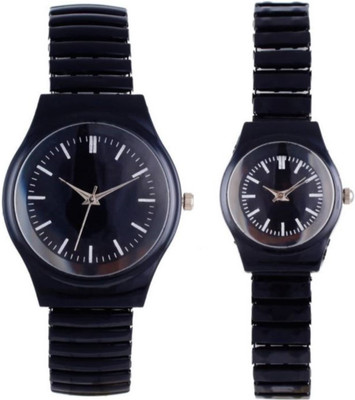 

SD SHOP SS-S02, NEW 123, SS377 New Model Best Black Combo Men & Women Watch - For Couple