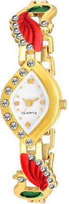 

Talgo TGAKSREDMORWD New 2018 Collection Oval White Dial Gold Metal Strap Watch - For Girls