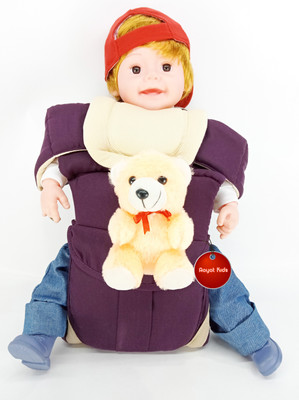 

Aayat Kids SmartBuy Rich Safer Teddy Bear 55 Baby Carrier(Purple, Front Carry facing in)