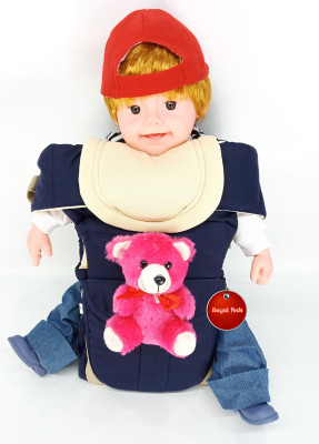 

Aayat Kids SmartBuy Rich Safer Teddy Bear 11 Baby Carrier(Dark Blue, Front Carry facing in)