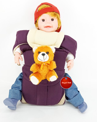 

Aayat Kids SmartBuy Rich Safer Teddy Bear 56 Baby Carrier(Purple, Front Carry facing in)