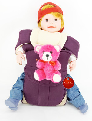 

Aayat Kids SmartBuy Rich Safer Teddy Bear 57 Baby Carrier(Purple, Front Carry facing in)