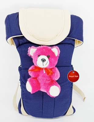 

Aayat Kids SmartBuy Rich Safer Teddy Bear 18 Baby Carrier(Dark Blue, Front Carry facing in)