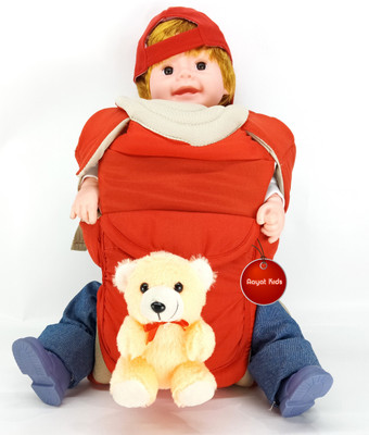 

Aayat Kids SmartBuy Rich Safer Teddy Bear 30 Baby Carrier(Red, Front Carry facing in)