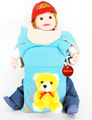 

Aayat Kids SmartBuy Rich Safer Teddy Bear 52 Baby Carrier(Light Blue, Front Carry facing in)