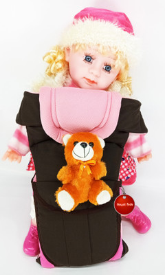 

Aayat Kids SmartBuy Rich Safer Teddy Bear 23 Baby Carrier(Black, Front Carry facing in)