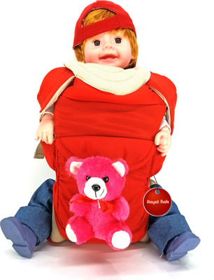 

Aayat Kids SmartBuy Rich Safer Teddy Bear 33 Baby Carrier(Red, Front Carry facing in)