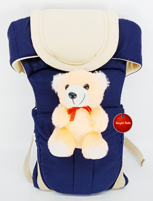 

Aayat Kids SmartBuy Rich Safer Teddy Bear 17 Baby Carrier(Dark Blue, Front Carry facing in)