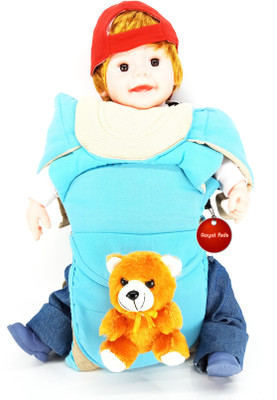 

Aayat Kids SmartBuy Rich Safer Teddy Bear 50 Baby Carrier(Light Blue, Front Carry facing in)