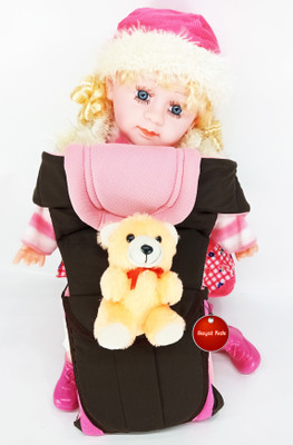 

Aayat Kids SmartBuy Rich Safer Teddy Bear 25 Baby Carrier(Black, Front Carry facing in)