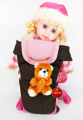 

Aayat Kids SmartBuy Rich Safer Teddy Bear 22 Baby Carrier(Black, Front Carry facing in)