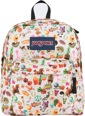 

JanSport Spring Break 21 L Backpack(Multicolor), Multi stickers