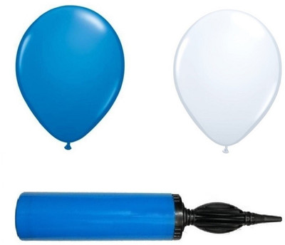 

easypartystore Blue/White Balloons with Balloon Pump Combo(Set of 41)