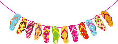 

PARTY PROPZ pool/hawaiian Sandal Banner / Hawaiian,Pool Party,Summer Aloha Banner / Hawaiian Party Decorations / Adult Party Supplies Banner(15 ft, Pack of 1)