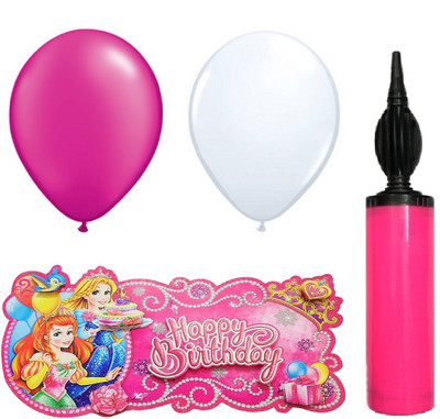 

easypartystore Birthday Decoration kit for Baby Girls, Barbie theme decoration kit *Birthday Combo*(Set of 42)