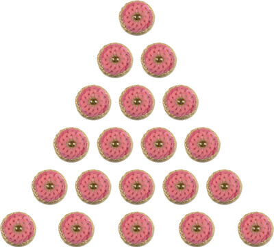 

Fabric and Lace BT083I Metal Buttons(Pack of 20)