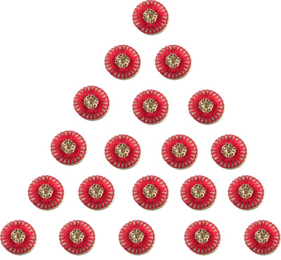 

Fabric and Lace BT071C Metal Buttons(Pack of 20)
