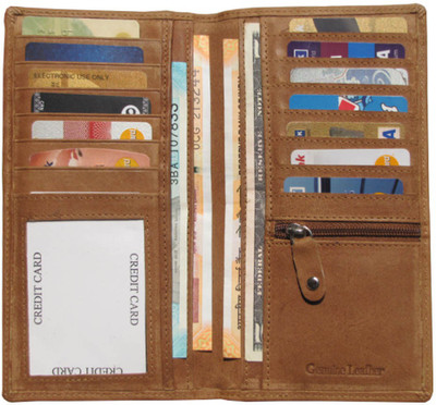 

ABYS Genuine Leather 15 Card Holder(Set of 1, Tan)