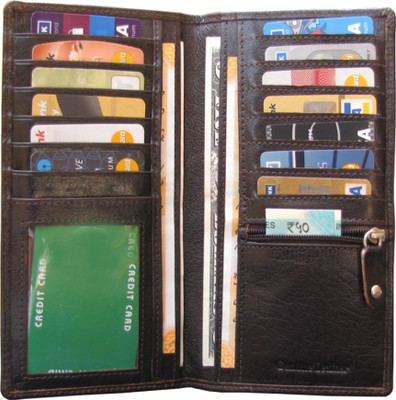 

ABYS 100% Genuine Leather 15 Card Holder(Set of 1, Brown)