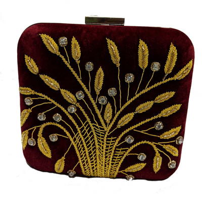 

Pashan Kala Party Maroon Clutch