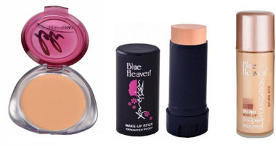 

Blue Heaven personal compact ,panstick concealer with oil free foundation(Set of 3)