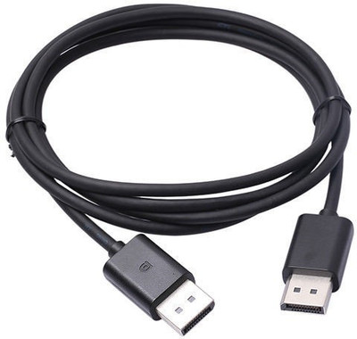 LipiWorld DisplayPort Male to DisplayPort Male DP Adapter Cable Video Cable(Compatible with DISPLAY PORT, Black)