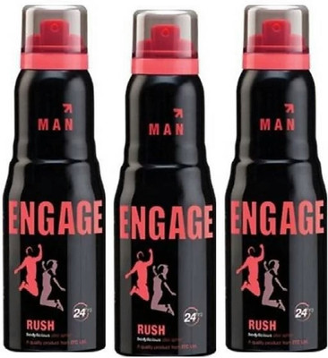 

Engage deodorant Rush (450 ml, Pack of 3) Deodorant Spray - For Men(450 ml, Pack of 3)