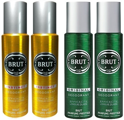 

Brut INSTINCT AND ORIGINAL Deodorant Spray - For Men(800 ml, Pack of 4)