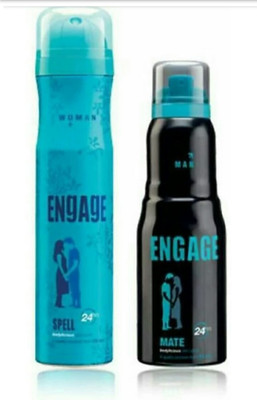 

Engage deodorant Mate+Spell (300 ml, Pack of 2) Deodorant Spray - For Men & Women(300 ml, Pack of 2)