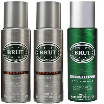 

Brut IDENTITY AND ORIGINAL Deodorant Spray - For Men(400 ml, Pack of 3)