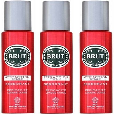

Brut ATTRACTION TOTALE Deodorant Spray - For Men(600 ml, Pack of 3)
