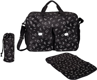 

PackNBuy Stylish Big Size White Printed Diaper Bag Diaper Bags for Stylish Mom(Black)