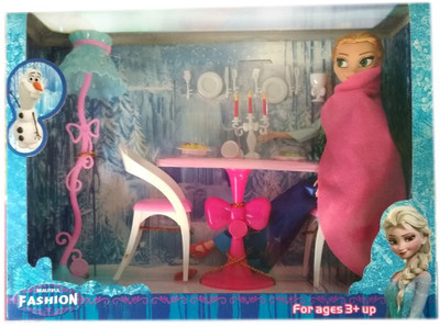 

HALO NATION Frozen Glam Dining Room Furniture & Frozen Doll Set (Elsa)(Multicolor)