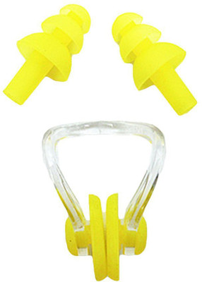 

QUINERGYS ® Neon Yellow - Waterproof Soft and Flexible Silicone Swimming Earplugs and Nose Clip - for Swimming, Sleeping, Surfing, Showering - for Adults and Children Ear Plug & Nose Clip(Yellow)