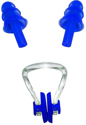 

QUINERGYS ® Slight Blue - Medical Grade Soft Silicone Swimming Nose Clip and Ear Plugs Set for Adults & Kids - Against the Water in Sea or Swimming Pool Ear Plug & Nose Clip(Blue)