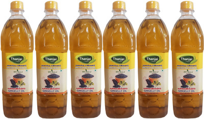 

THANJAI NATURAL Natural Cold Pressed Sesame Oil Best Offer 6000ml Sesame Oil Plastic Bottle(6 x 1000 ml)