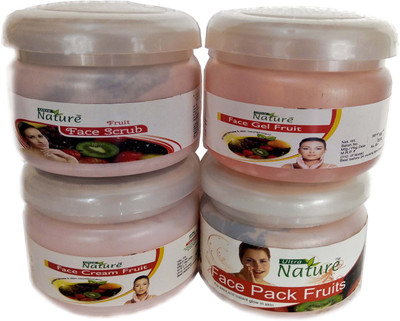 

ultra nature Fruit Scrub Gel Cream Pack Set of 4 800 ml(Set of 4)