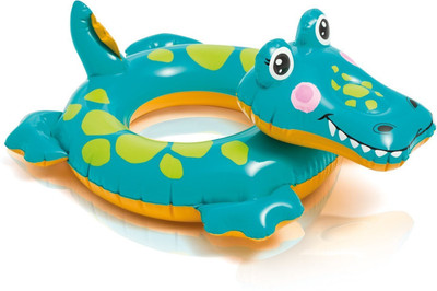 

BE YOU OWN LABEL CROCODILE FIGURE SWIM RING POOL FOR KIDS Inflatable Pool Accessory(Multicolor)
