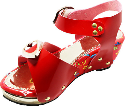 

EasySteps Girls Buckle Heels(Red