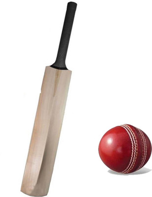 

PARADISE COLLECTION BUY INDIAN MADE SUPERIOR QUALITY PLAIN WILLOW bat and 1 club LEATHER BALL(4 PIECE ) Cricket Kit(Bat Size: 4 (Age Group 9 - 11 Years))